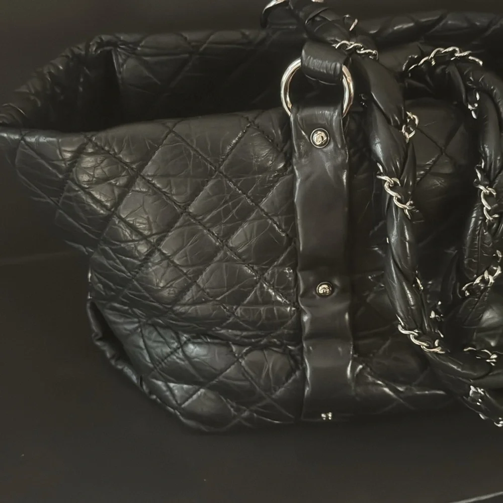Chanel Ligne Lady Braid Lambskin Quilted Tote